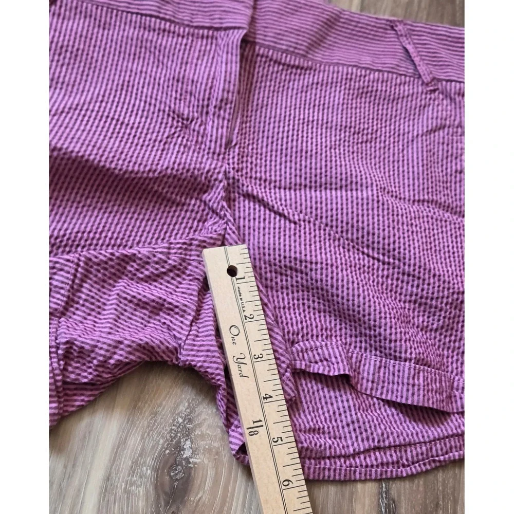 J.Crew Striped Chino Shorts Women's Size 8 Pink Brown